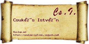 Csukás István névjegykártya