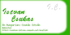 istvan csukas business card