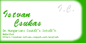 istvan csukas business card